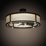 Ambient lit view showing Craftsman Chandel-Air softly illuminating space.