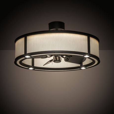 Ambient lit view showing Craftsman Chandel-Air softly illuminating space.
