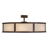Side lit view showing slim profile and soft amber illumination.