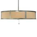 Side view of Smythe Craftsman Chandel-Air with beige Textrene shade.