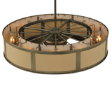 Top angled interior view of Smythe Craftsman Chandel-Air with bulbs.
