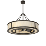 Unlit angled view of Smythe Craftsman Chandel-Air fixture.