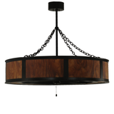 Smythe Craftsman Chandel-Air in dark unlit view showing timeless bronze frame.