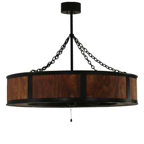 Smythe Craftsman Chandel-Air in dark unlit view showing timeless bronze frame.