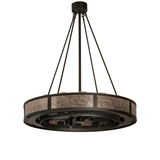 Unlit front view highlighting mica panels and Craftsman metalwork.