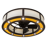 Bottom angled view showing fan and illuminated maple ring detail.