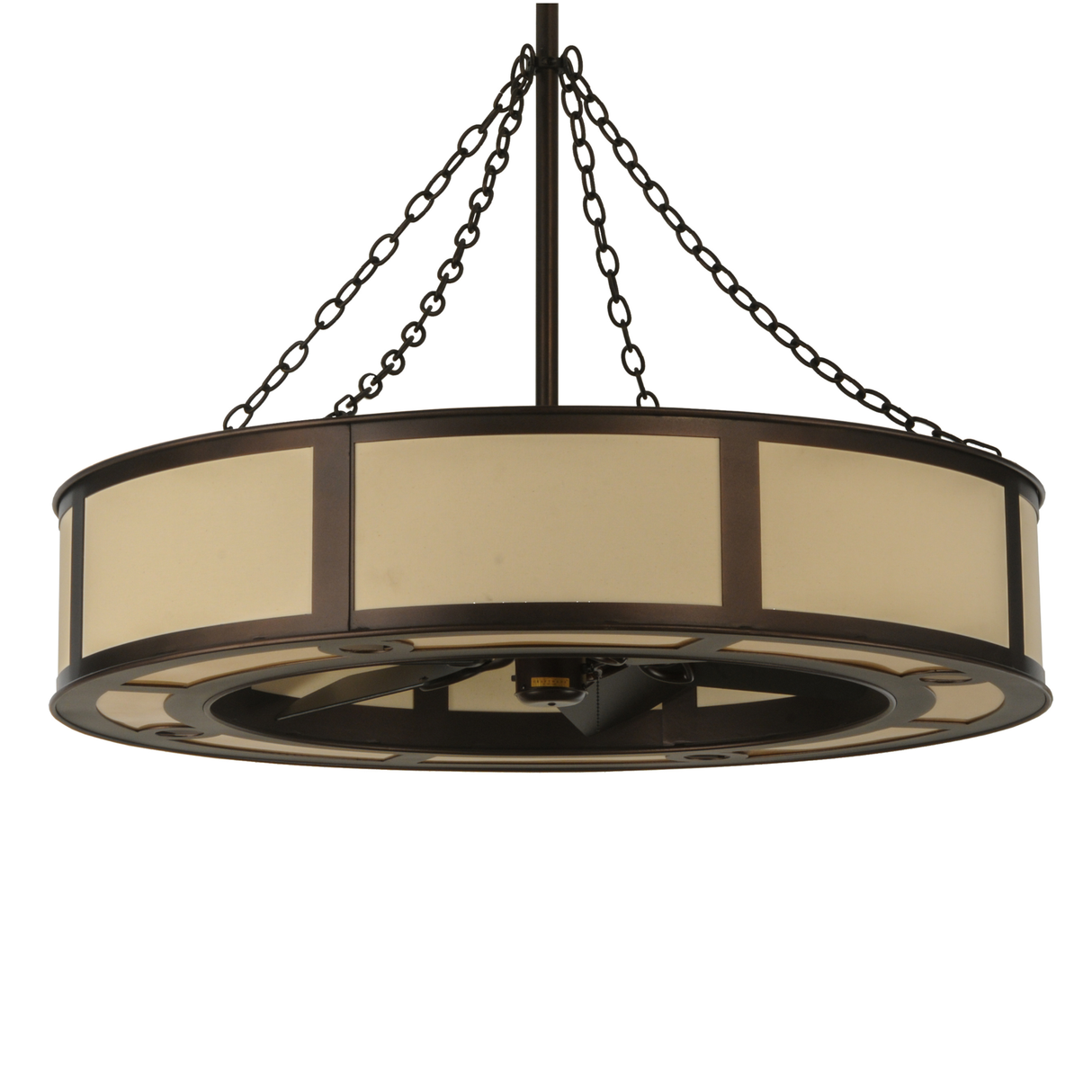 Front angle unlit view highlighting Eggshell Textrene shade design.