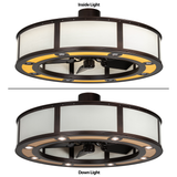 Comparison showing inside light and downlight illumination options.
