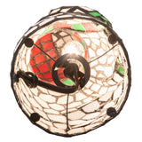 Bottom view showing the internal lighting structure of the snow woman lamp.