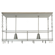 Front view of 48-inch Spartan pot rack with hooks.