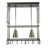 Straight view of 26" Long Spartan 2 Light Pot Rack.