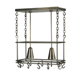 Vertical view emphasizing height and design of Spartan 2 Light Pot Rack.