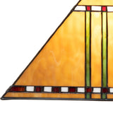 Close-up of intricate stained glass patterns on Prairie Corn Pendant.