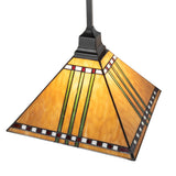 Angled top view of Square Prairie Corn Pendant with bronze finish.