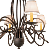 Detailed view of hand-forged iron arm with Gilded Tobacco finish.