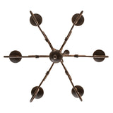 Bottom view highlighting chandelier arm layout.