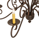 Ivory faux candle light detail with bobeche.