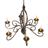 Top angle view showing curved iron arms.