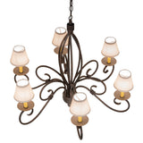 Top view showing symmetrical arm layout and candle placement.