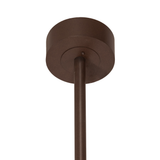 Close-up of antique copper canopy and downrod attachment.