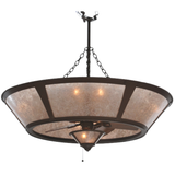 Sutter Chandel-Air front view with illuminated Silver Mica shade.