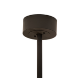 Canopy closeup showing oil rubbed bronze mount and stem.