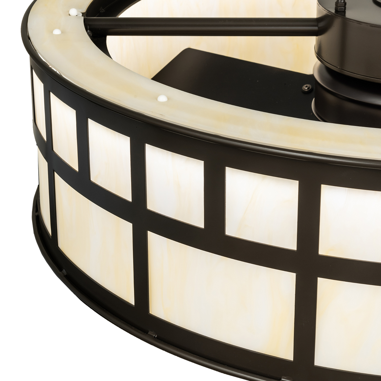 Detailed view of T Mission Chandel-Air showing glowing bronze frame pattern.