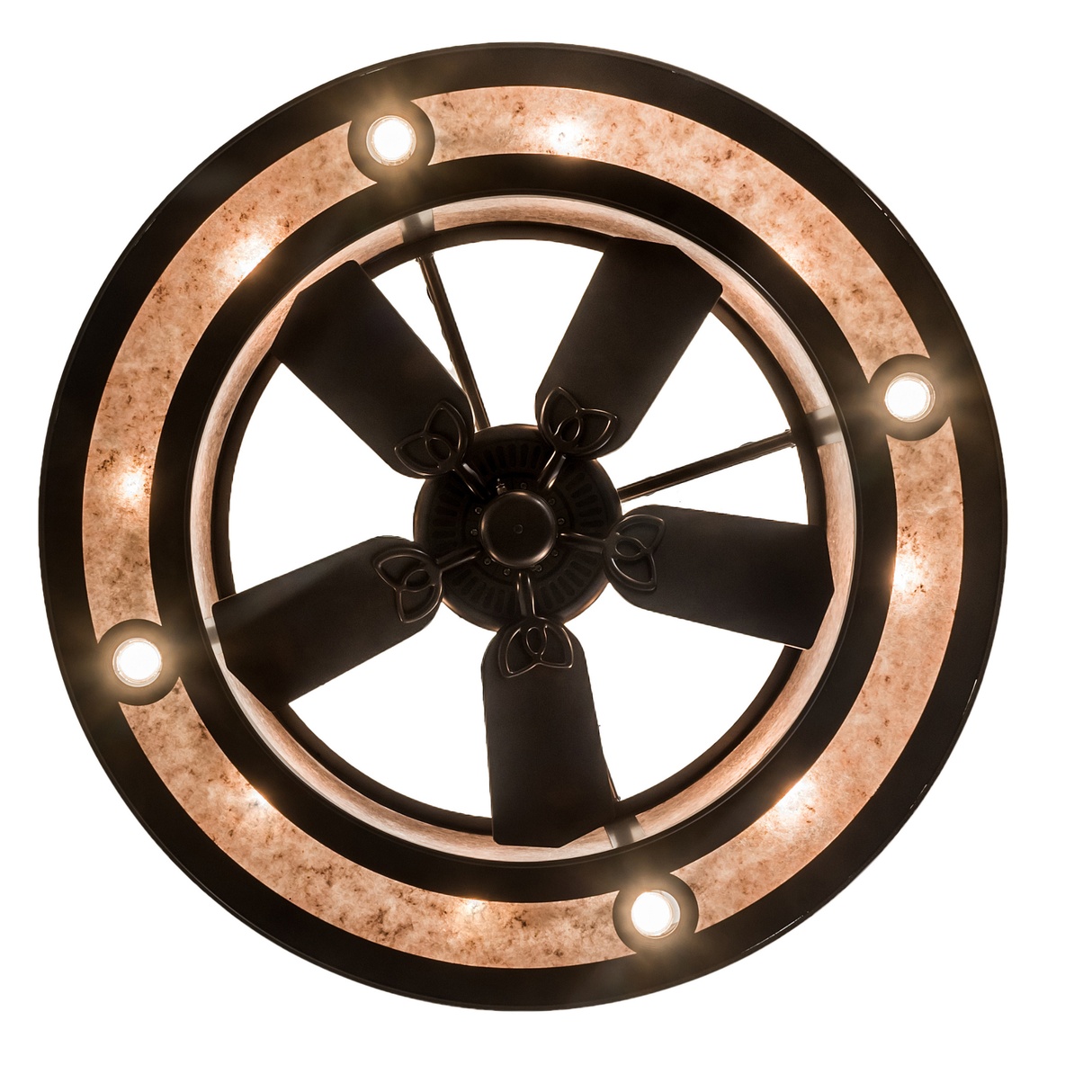 Bottom view of “T” Mission Chandel-Air showing fan and downlights.