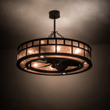 Lit “T” Mission Chandel-Air glowing softly in ambient room light.