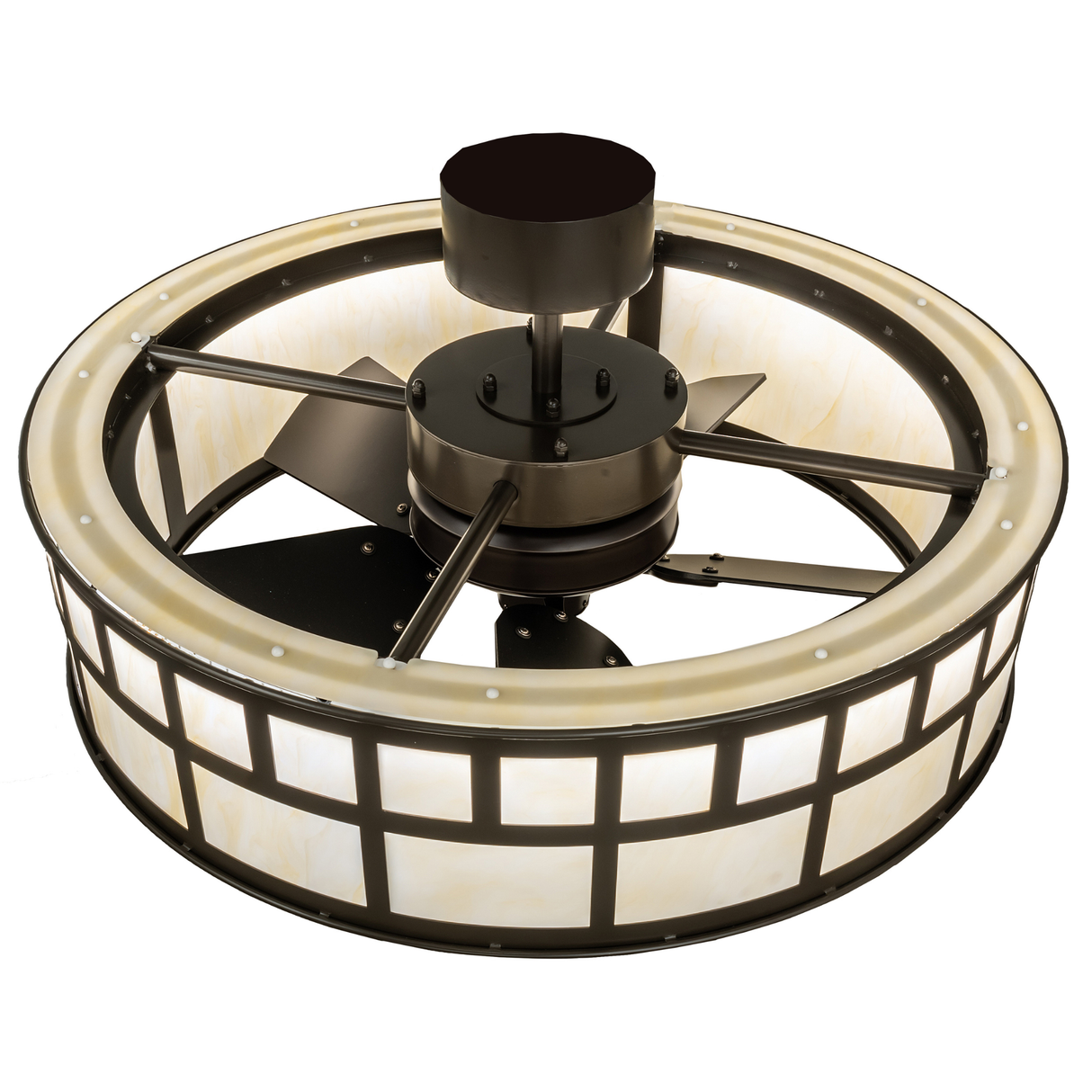 Top view of T Mission Chandel-Air showing fan and light integration.