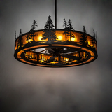 Ambient room view highlighting warm woodland lighting effect.