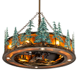 Angled view of Tall Pines Chandel-Air with glowing amber mica diffuser.