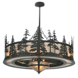 Angled side view highlighting pine tree pattern and light glow.