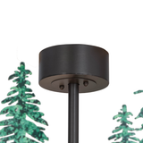 Canopy closeup view highlighting metal support rod and mount.