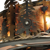 Close-up of pine tree detailing and mica diffuser on Chandel-Air.