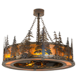 Front angle lit view of Tall Pines Chandel-Air highlighting amber mica glow.