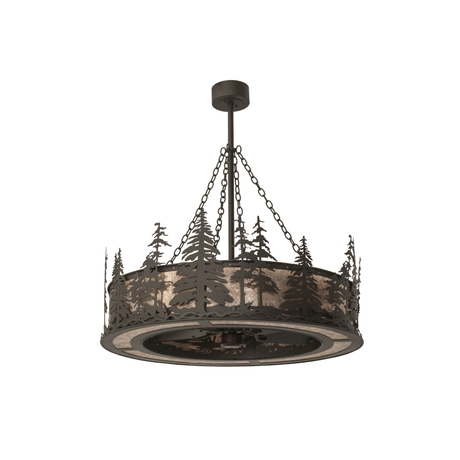 Front angled unlit view highlighting bronze pine forest detailing.