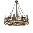 Front view of Tall Pines Chandel-Air with glowing Silver Mica diffuser.