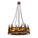 Full-length view of Tall Pines Chandel-Air suspended from ceiling.