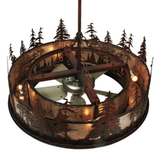 Interior top view showing fan motor and bulb arrangement.