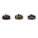 Tall Pines Chandel-Air showing up-light, ambient, and downlight illumination modes.