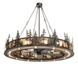 Tall Pines Chandel-Air glowing with forest silhouette design.