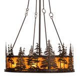 Side profile of Tall Pines Chandel-Air with handcrafted forest design.