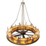 Top angle lit view showing fan blades and inner light arrangement.