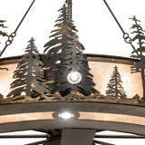 Detailed top view of bronze frame and decorative trees.