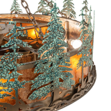 Top frame and chain detail of Tall Pines Chandel-Air with light reflections.