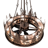 Top view showing fan and lighting assembly within the fixture.