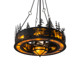Front lit view of Tall Pines Wildlife Chandel-Air with glowing amber mica.