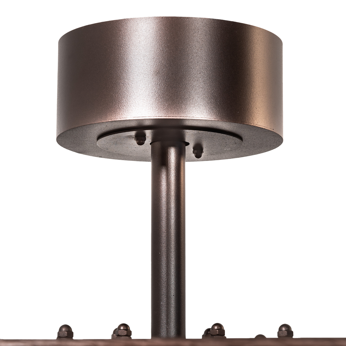 Detailed canopy view of Tamarack Chandel-Air in mahogany bronze finish.