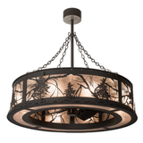 Angled lit view of Tamarack Chandel-Air with glowing Silver Mica diffuser.